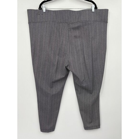 Torrid Studio Ponte Slim Fix Pixie Pant Black White Herringbone Zig Zag 4X - Picture 5 of 6
